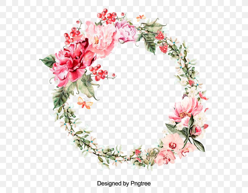Flower Wreath Floral Design Clip Art Leaf, PNG, 640x640px, Flower, Blossom, Branch, Christmas Decoration, Cut Flowers Download Free
