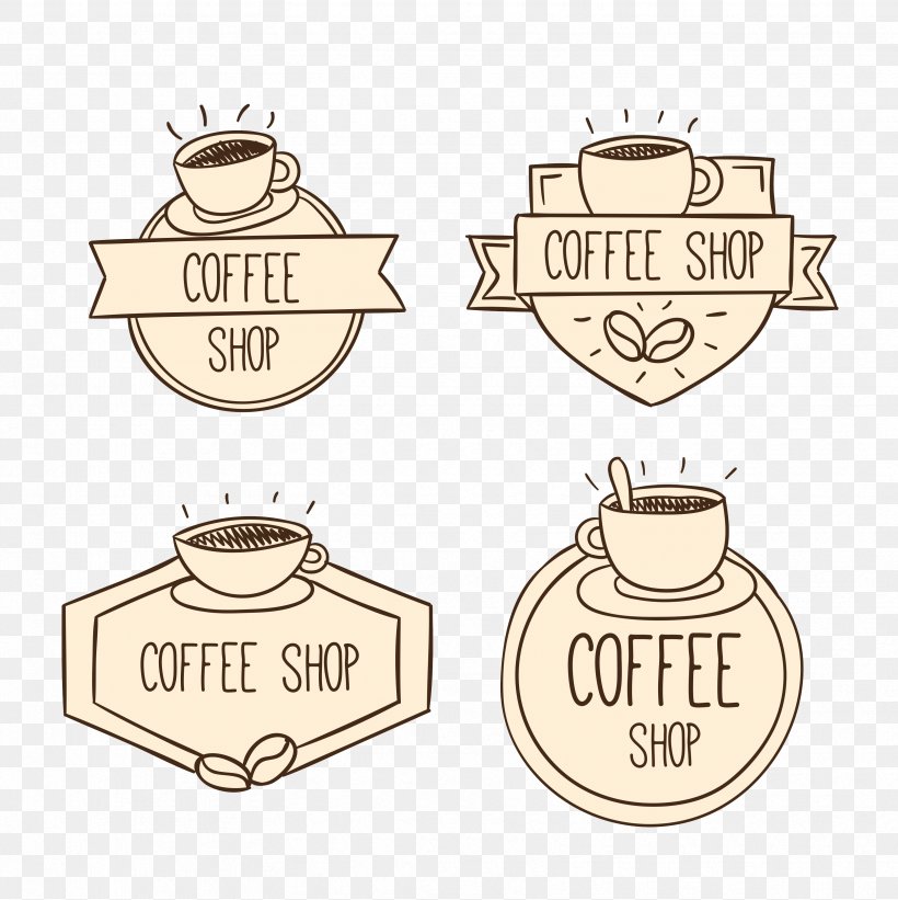 Coffee Cup Cafe Sticker Drawing, PNG, 3325x3333px, Coffee, Beige, Brand, Cafe, Coffee Cup Download Free