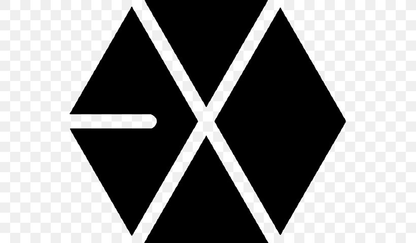 EXO K-pop Logo XOXO Graphic Design, PNG, 545x480px, Exo, Baekhyun, Black, Black And White, Brand Download Free