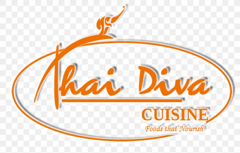Thai Diva Cuisine Thai Cuisine Logo Northern Thailand Brand, PNG, 900x573px, Thai Cuisine, Area, Artwork, Brand, Catering Download Free