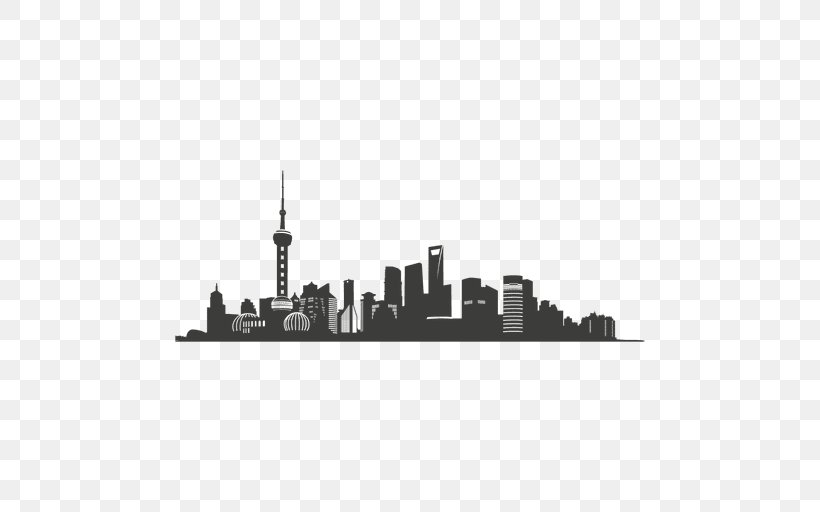 Oriental Pearl Tower Skyline Silhouette, PNG, 512x512px, Oriental Pearl Tower, Animation, Black And White, City, Destroyer Download Free