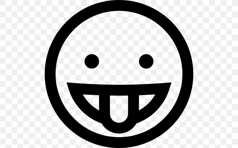 Smiley Emoticon Emoji Wink, PNG, 512x512px, Smiley, Area, Black And White, Emoji, Emoticon Download Free