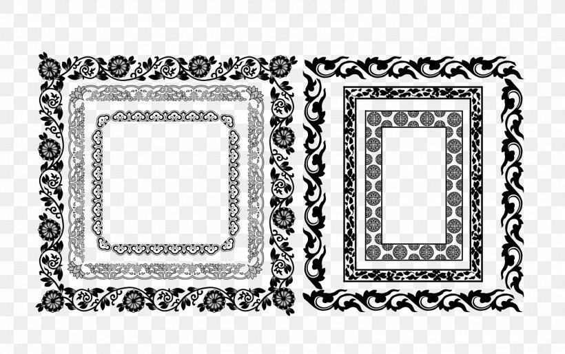 Picture Frame Ornament Decorative Arts, PNG, 1585x996px, Picture Frame, Area, Art, Black, Black And White Download Free