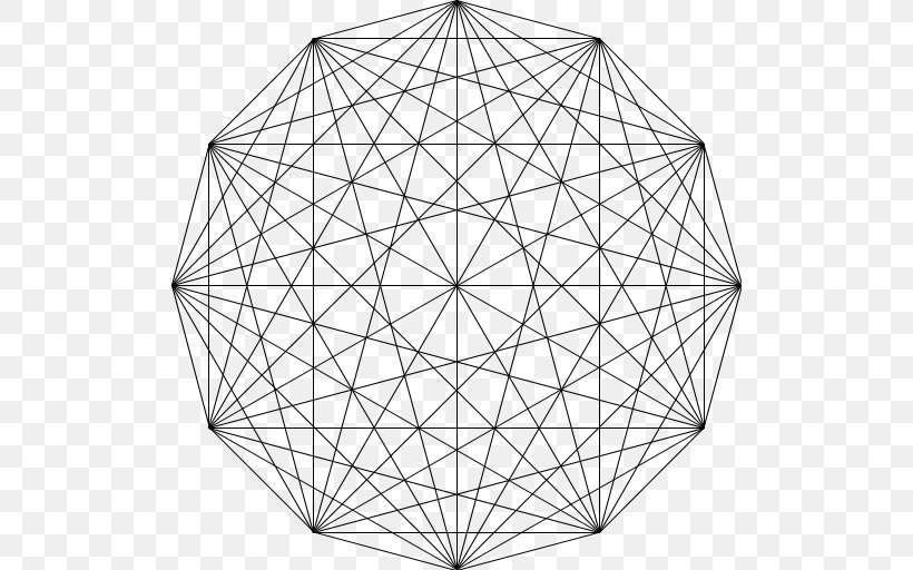 Complete Graph Graph Theory Vertex Dodecagram, PNG, 512x512px, Complete Graph, Area, Black And White, Coxeter Group, Diagram Download Free