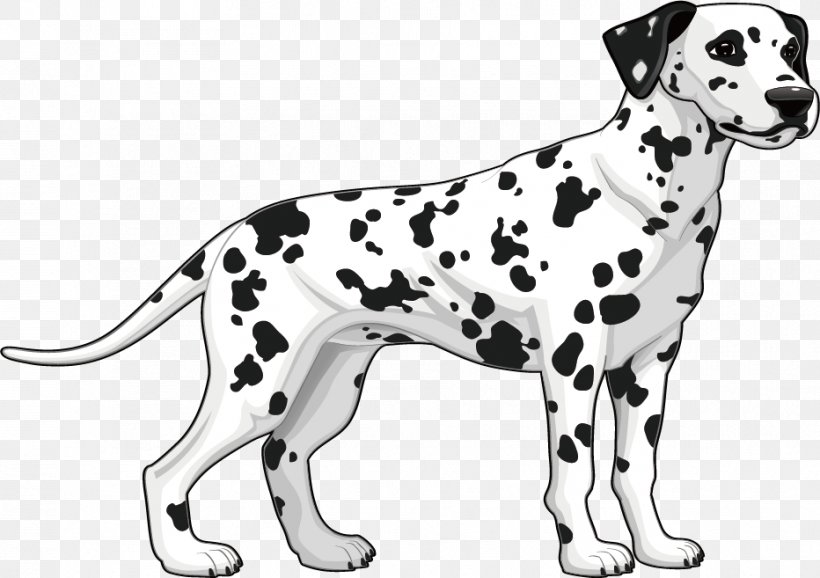 Dalmatian Dog Dog Breed Illustration, PNG, 932x657px, Dalmatian Dog, Animal Figure, Black And White, Breed, Carnivoran Download Free
