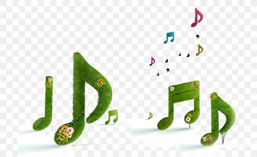 Musical Note Green, PNG, 2000x1222px, Watercolor, Cartoon, Flower, Frame, Heart Download Free