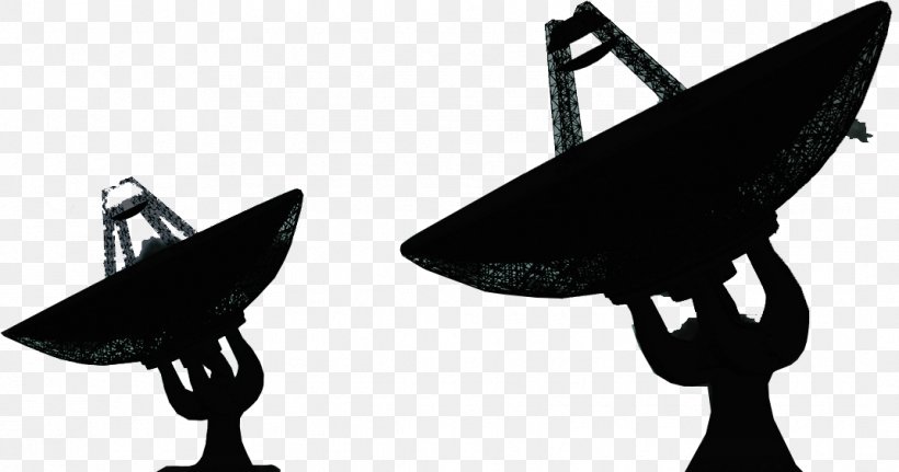 Satellite Dish Communications Satellite Aerials Silhouette, PNG, 1071x563px, Satellite, Aerials, Automotive Lighting, Black And White, Communications Satellite Download Free