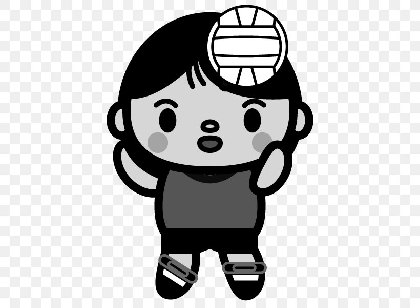 Black And White Japan Women's National Volleyball Team, PNG, 600x600px, Black, Black And White, Cartoon, Color, Drawing Download Free