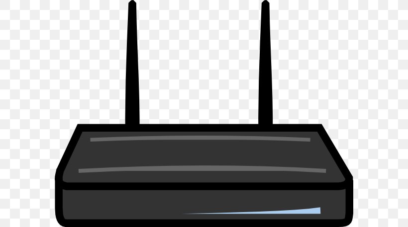 Wireless Router Wi-Fi Clip Art, PNG, 600x457px, Router, Black And White, Computer Network, Electronics, Free Content Download Free