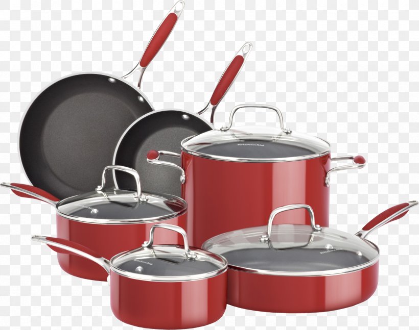 Cookware Non-stick Surface KitchenAid Frying Pan Aluminium, PNG, 1672x1321px, Cookware, Aluminium, Casserola, Cooking, Cooking Ranges Download Free