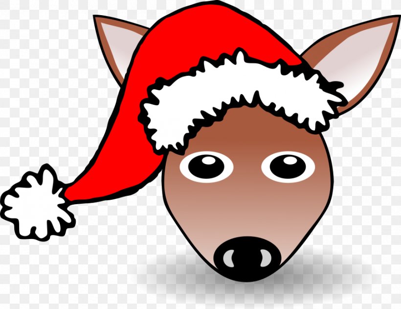 Penguin Santa Claus Face Clip Art, PNG, 900x693px, Penguin, Artwork, Christmas, Deer, Dog Like Mammal Download Free