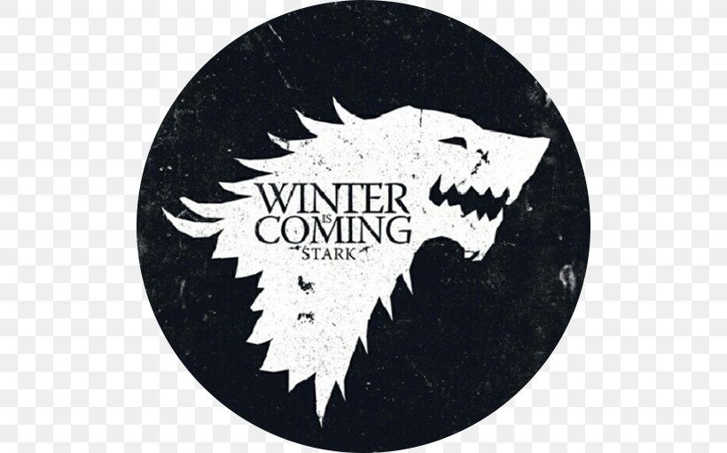 Winter Is Coming A Game Of Thrones Arya Stark Television Show House Stark, PNG, 512x512px, Winter Is Coming, Arya Stark, Brand, Drawing, Game Of Thrones Download Free