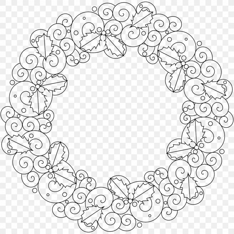 Coloring Book Wreath Mandala Christmas Child, PNG, 1600x1600px, Coloring Book, Adult, Advent Wreath, Area, Black And White Download Free