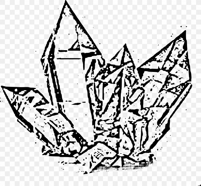 Crystal Quartz Drawing Clip Art, PNG, 2355x2184px, Crystal, Area, Art, Artwork, Black And White Download Free