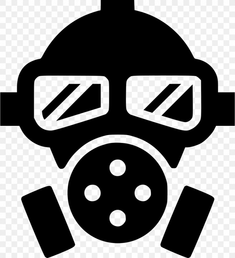 Gas Mask Clip Art, PNG, 894x980px, Gas Mask, Black, Black And White, Gas, Hazard Symbol Download Free