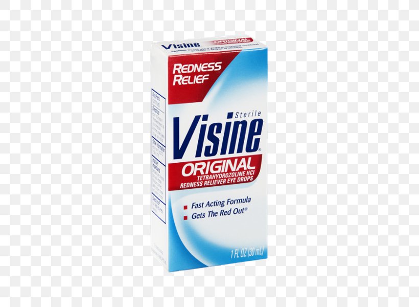 Visine Original Redness Relief Eye Drops & Lubricants Tetryzoline, PNG, 600x600px, Visine, Antihistamine, Brand, Drop, Erythema Download Free