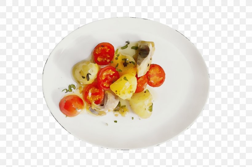 Food Dish Cuisine Ingredient Plate, PNG, 1500x1000px, Watercolor, Cherry Tomatoes, Cuisine, Dish, Food Download Free
