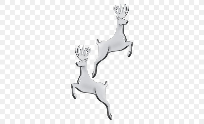 Reindeer Formosan Sika Deer, PNG, 500x500px, Reindeer, Antler, Black And White, Deer, Designer Download Free