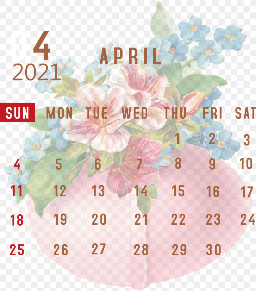 April 2021 Printable Calendar April 2021 Calendar 2021 Calendar, PNG, 2645x3000px, 2021 Calendar, April 2021 Printable Calendar, Floral Design, Meter Download Free