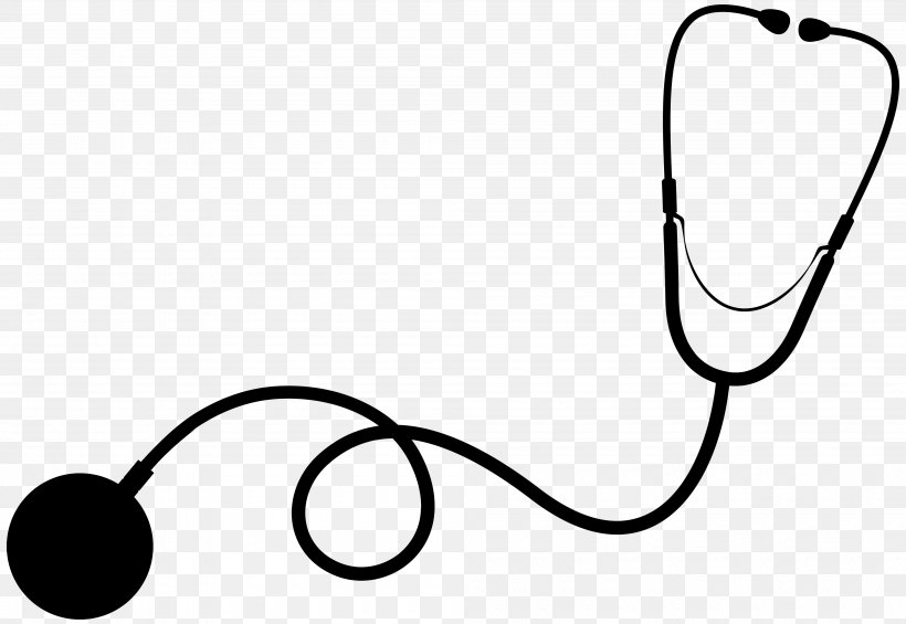 Headset Clip Art Product Design Stethoscope, PNG, 4000x2758px, Headset, Blackandwhite, Coloring Book, Headphones, Line Art Download Free