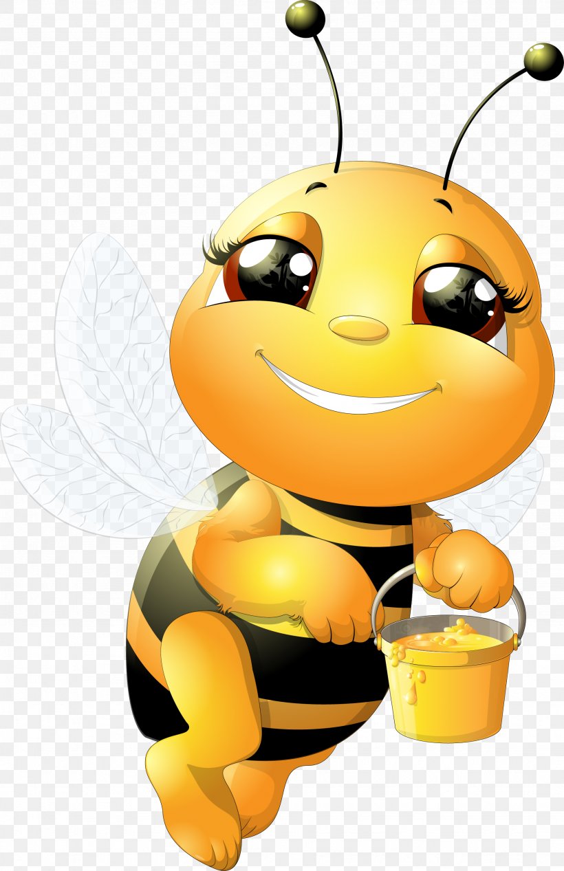 Honey Bee Bumblebee Clip Art, PNG, 1846x2854px, Bee, Bee Pollen, Bumblebee, Cartoon, Emoticon Download Free