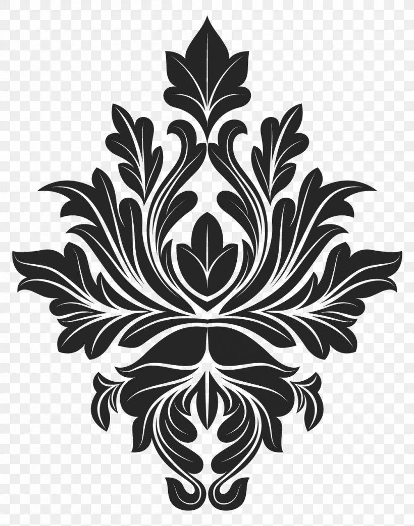 Vector Graphics Design Art Image, PNG, 1000x1272px, Art, Baroque Ornament, Black And White, Damask, Decorative Arts Download Free