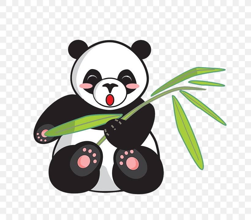 Giant Panda Cartoon Bear Clip Art, PNG, 720x720px, Watercolor, Cartoon, Flower, Frame, Heart Download Free