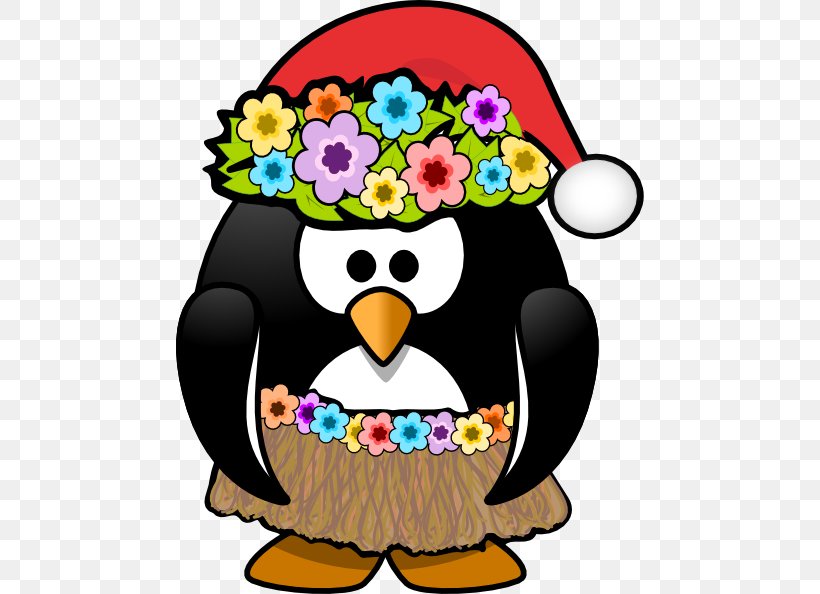 Hawaiian Santa Claus Christmas Clip Art, PNG, 468x594px, Hawaii, Art, Artwork, Beak, Bird Download Free