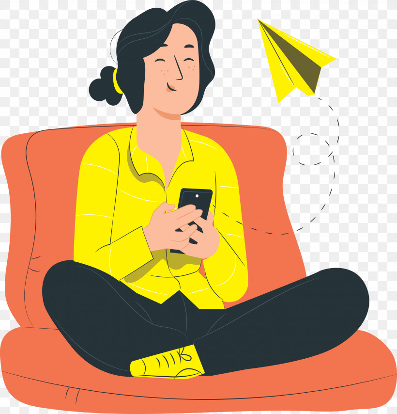 Girl Playing Mobile Phone, PNG, 2880x3000px, Girl Playing Mobile Phone, Behavior, Human, Meter, Sitting Download Free