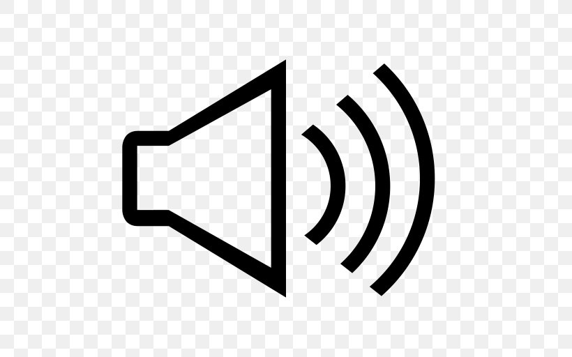 Loudspeaker Symbol User Interface Sound, PNG, 512x512px, Loudspeaker, Black And White, Brand, Logo, Monochrome Download Free