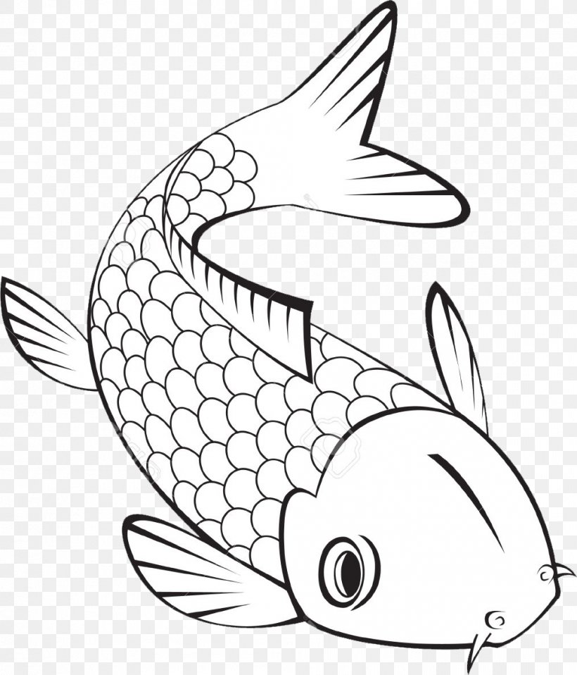 Koi Coloring Book Tropical Fish Goldfish, PNG, 1009x1179px, Koi, Adult, Artwork, Bass, Beak Download Free