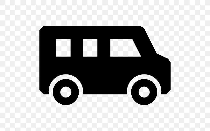 Minibus Van Car, PNG, 512x512px, Bus, Area, Black, Black And White, Brand Download Free
