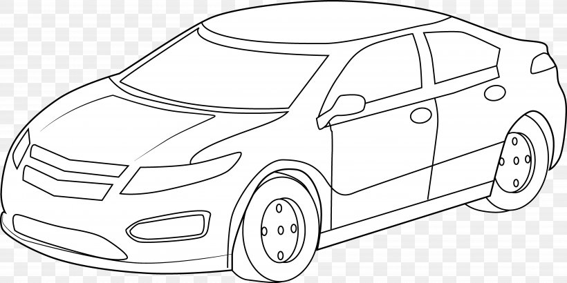 Car Black And White Clip Art, PNG, 6881x3443px, Car, Area, Artwork, Automotive Design, Automotive Exterior Download Free