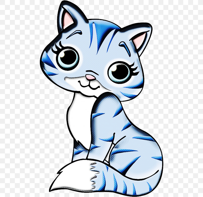 Cartoon Cat Blue Whiskers Head, PNG, 500x796px, Cartoon, Blue, Cat, Head, Line Art Download Free