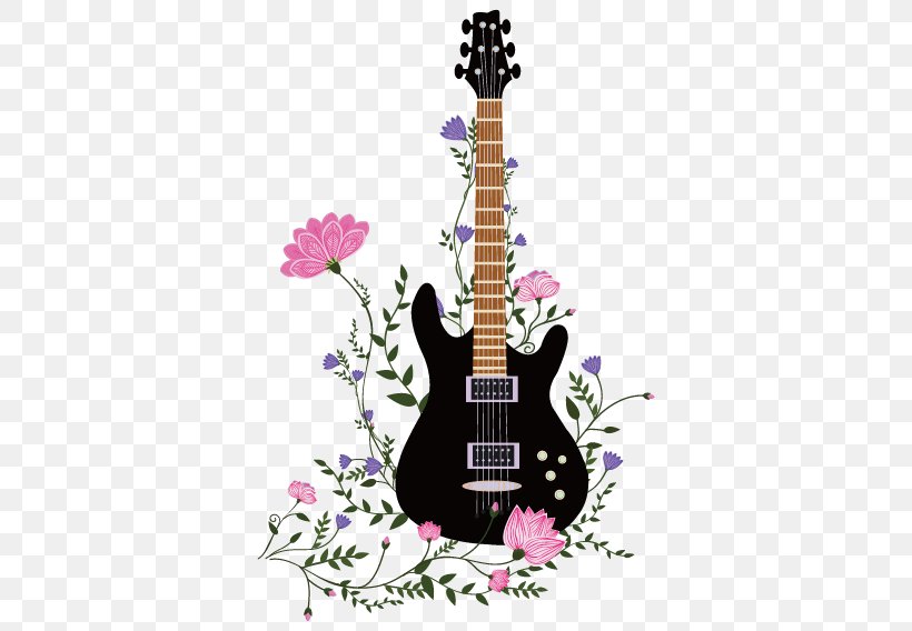 Musical Instrument Euclidean Vector Guitar, PNG, 518x568px, Watercolor, Cartoon, Flower, Frame, Heart Download Free