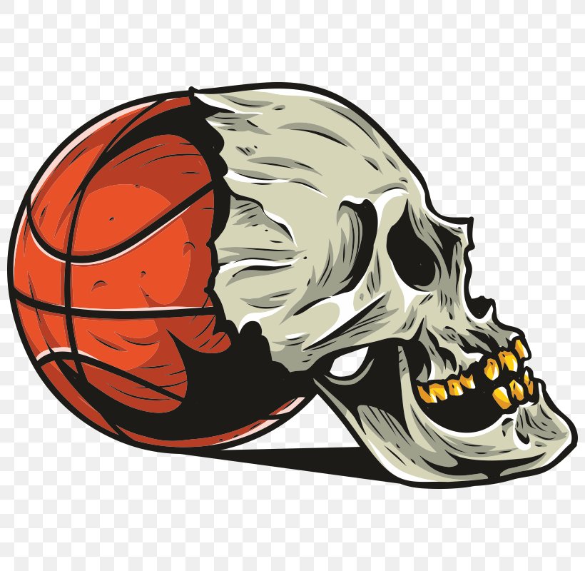 Basketball Sport Skull, PNG, 800x800px, Basketball, Automotive Design, Ball, Bicycle Helmet, Bone Download Free