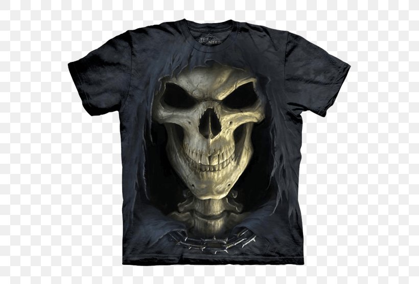 Long-sleeved T-shirt Death Top, PNG, 555x555px, Tshirt, Bone, Clothing, Clothing Sizes, Death Download Free