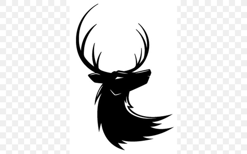 Reindeer Clip Art, PNG, 512x512px, Reindeer, Antler, Artwork, Beak, Black And White Download Free