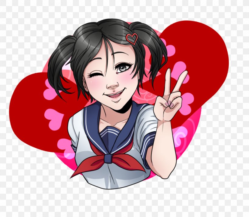 Yandere Simulator Drawing Video Game, PNG, 955x836px, Watercolor, Cartoon, Flower, Frame, Heart Download Free