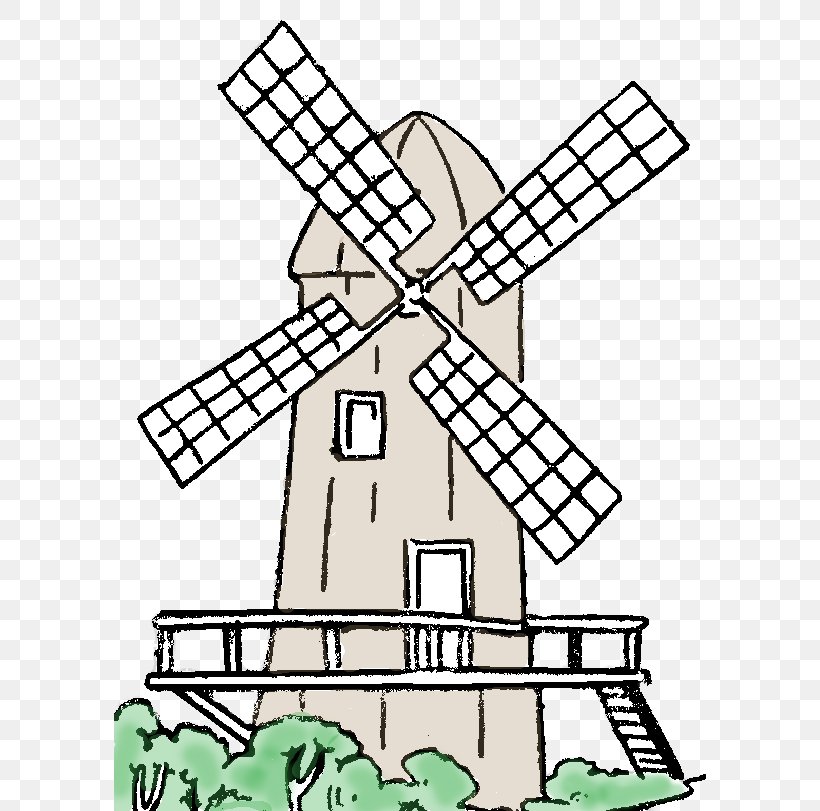 Clip Art Windmill Drawing Image Illustration, PNG, 592x811px, Windmill, Building, Cartoon, Drawing, House Download Free