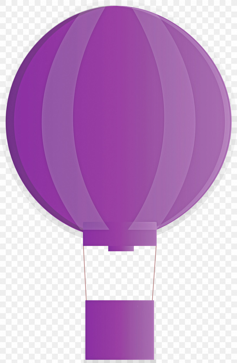 Hot Air Balloon Floating, PNG, 1964x3000px, Hot Air Balloon, Floating, Lilac, Magenta, Material Property Download Free