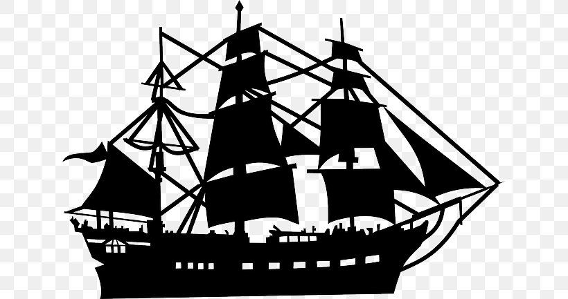 Tall Ship Sailing Ship Clip Art, PNG, 640x433px, Tall Ship, Baltimore Clipper, Barque, Black And White, Boat Download Free