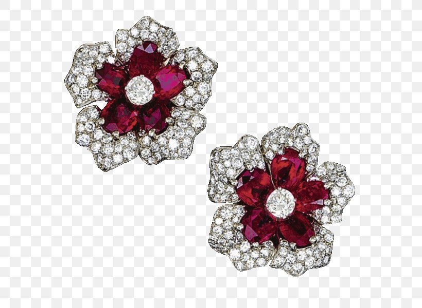 Earring Jewellery Diamond Ruby Gemstone, PNG, 600x600px, Earring, Bitxi, Brooch, Colored Gold, Diamond Download Free
