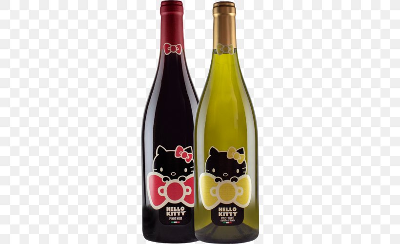 Red Wine Hello Kitty Pinot Noir Sauvignon Blanc, PNG, 500x500px, Wine, Alcoholic Beverages, Bottle, Cabernet Sauvignon, Chardonnay Download Free