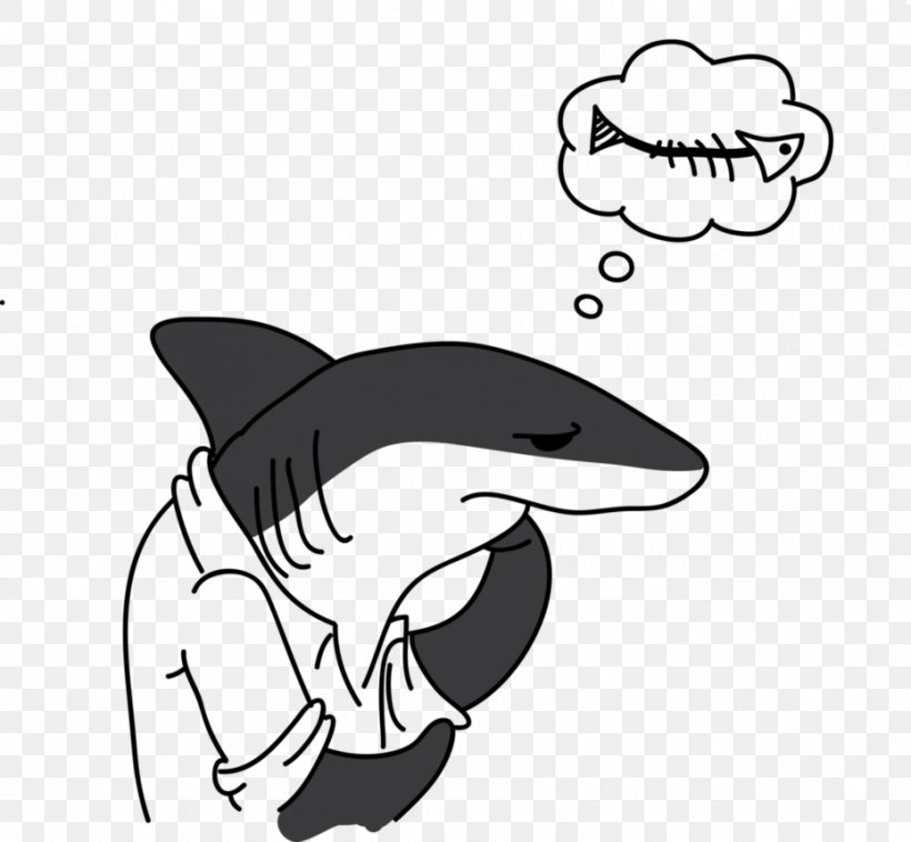 Shark Cartoon Black And White Line Art Clip Art, PNG, 930x860px, Watercolor, Cartoon, Flower, Frame, Heart Download Free