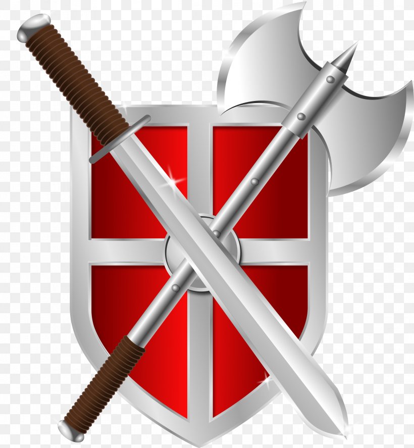Shield Sword Clip Art, PNG, 2217x2400px, Shield, Baseball Equipment, Battle Axe, Heraldry, Knight Download Free