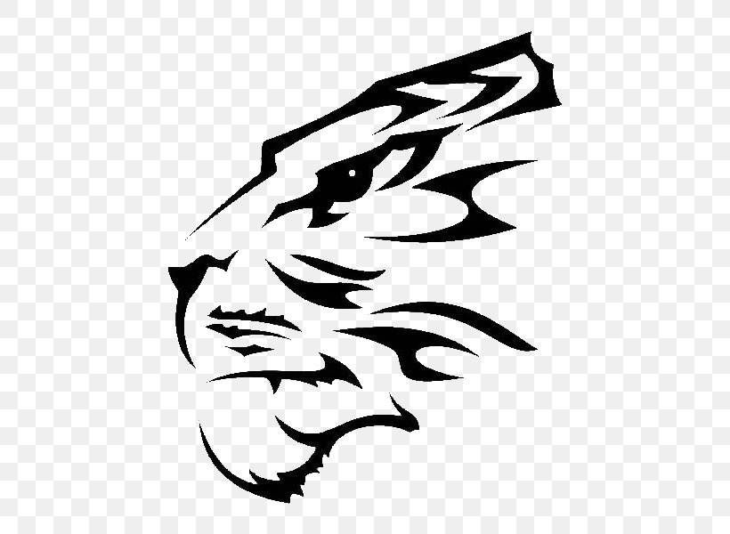 Tiger Wall Decal Bumper Sticker, PNG, 600x600px, Tiger, Art, Artwork, Black, Black And White Download Free