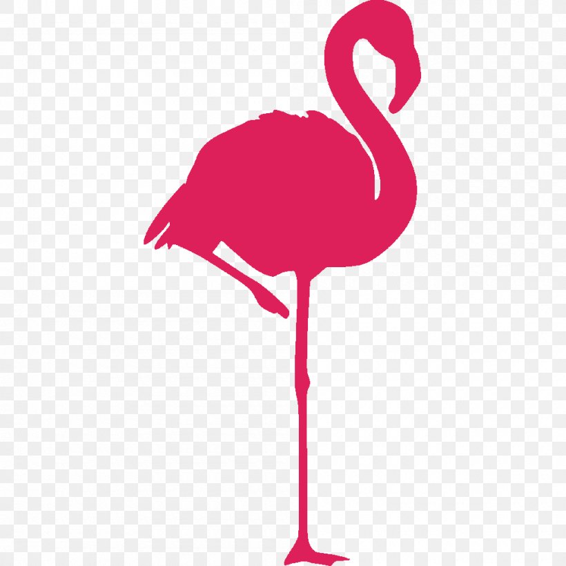 Greater Flamingo Bird American Flamingo Sticker, PNG, 1000x1000px, Greater Flamingo, American Flamingo, Beak, Bird, Decorative Arts Download Free