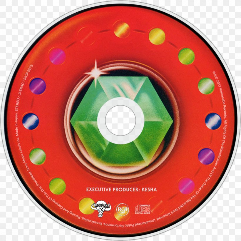 Compact Disc Rainbow Ke$ha, PNG, 1000x1000px, Watercolor, Cartoon, Flower, Frame, Heart Download Free