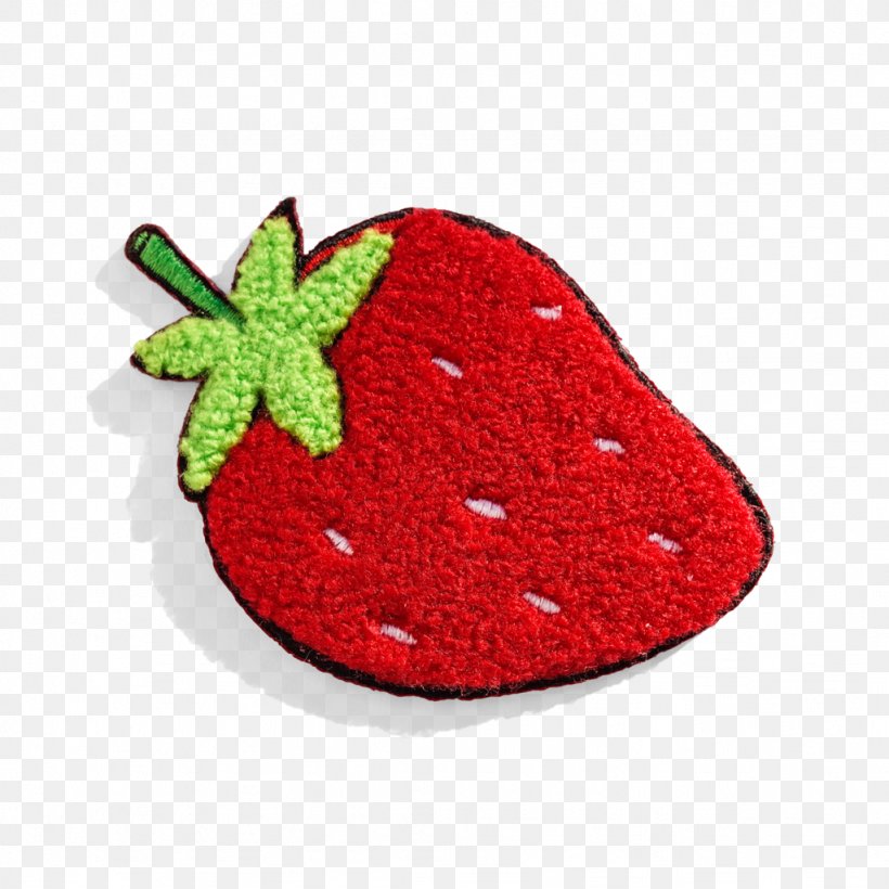 Strawberry Ice Cream Clothing Pin Patch, PNG, 1024x1024px, Strawberry, Berry, Brooch, Christmas Ornament, Clothing Download Free